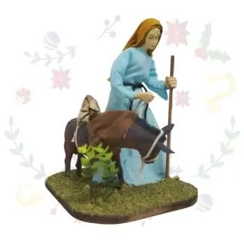 Figura con Movimiento Aldeana con Burro