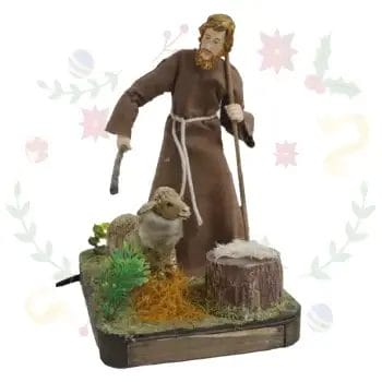 Figura con Movimiento Pastor con Oveja